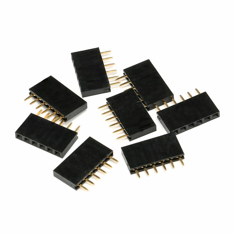 2 strip 40p 2.54mm passo única linha fêmea pcb placa de soquete pino encabeçamento conector tira pinheader 2/3/4/6/10/12/16/20/40pin para arduino