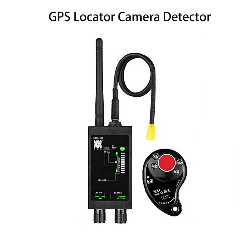 Câmera Pinhole do perseguidor da localização do GPS, Detector de sinal sem fio Monitor anti-espionagem Scanner de detecção