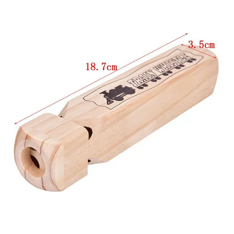 1Pcs Children Train Sound Imitating Whistle Locomotive Sound Warning Steam Train Whistle Toy Wooden Train Whistle Gifts For Kids