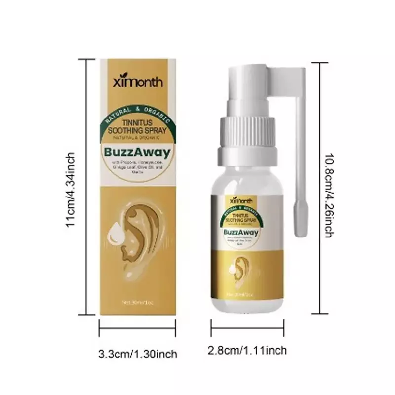 Própolis Spray para tratamento de saúde, fluido de zumbido, surdez de ouvido e ouvido, otite inchada, 30ml