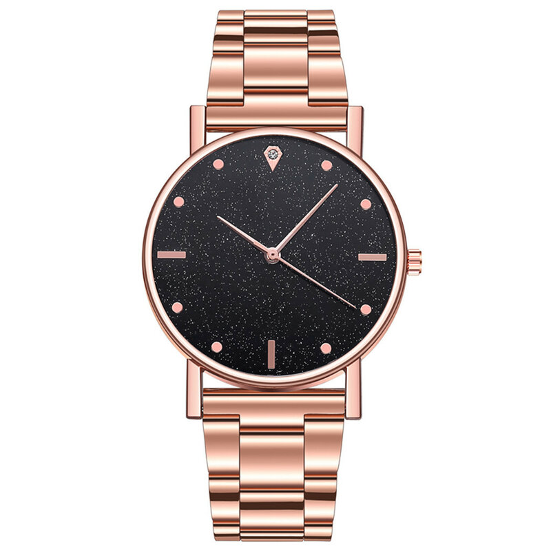 Relógio de quartzo com mostrador em aço inoxidável feminino, analógico, casual, esportivo, luxo, novo, bracele, 2022