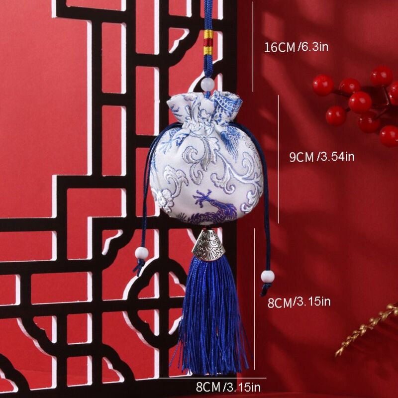 Flower Women Sachet Fashion Hanging Dragon Chinese Style Sachet Car Hanging Bedroom Decoration Jewelry Packaging Girl
