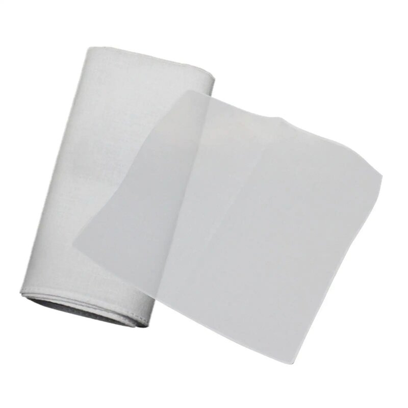 10Pcs Pure White Handkerchiefs 42S White Hankies for Handmade Crafts Tie Dye