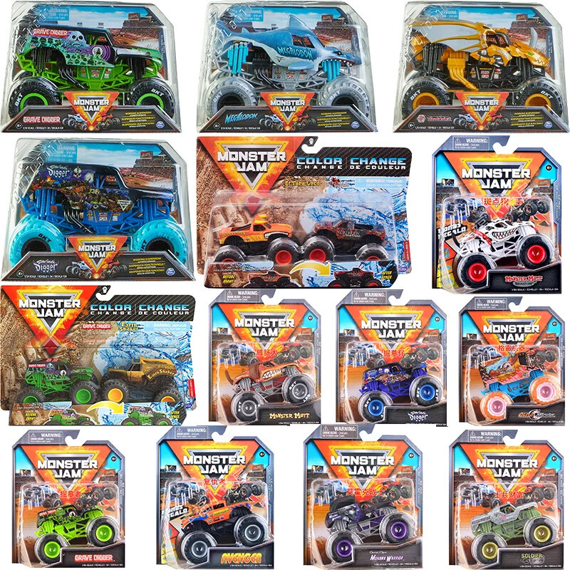 MONSTER JAM Monster Truck Original para niños, coche de juguete, coleccionista de Metal fundido a presión, modelo de coche, vehículo en miniatura, juguetes para niños