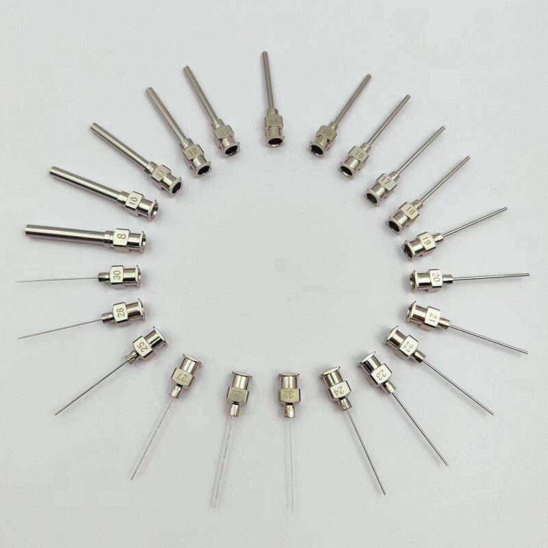 Blunt Tip All Metal  stainless steel dispensing needle 8G25MM-32G25MM to 30G precision sealant machine consumables