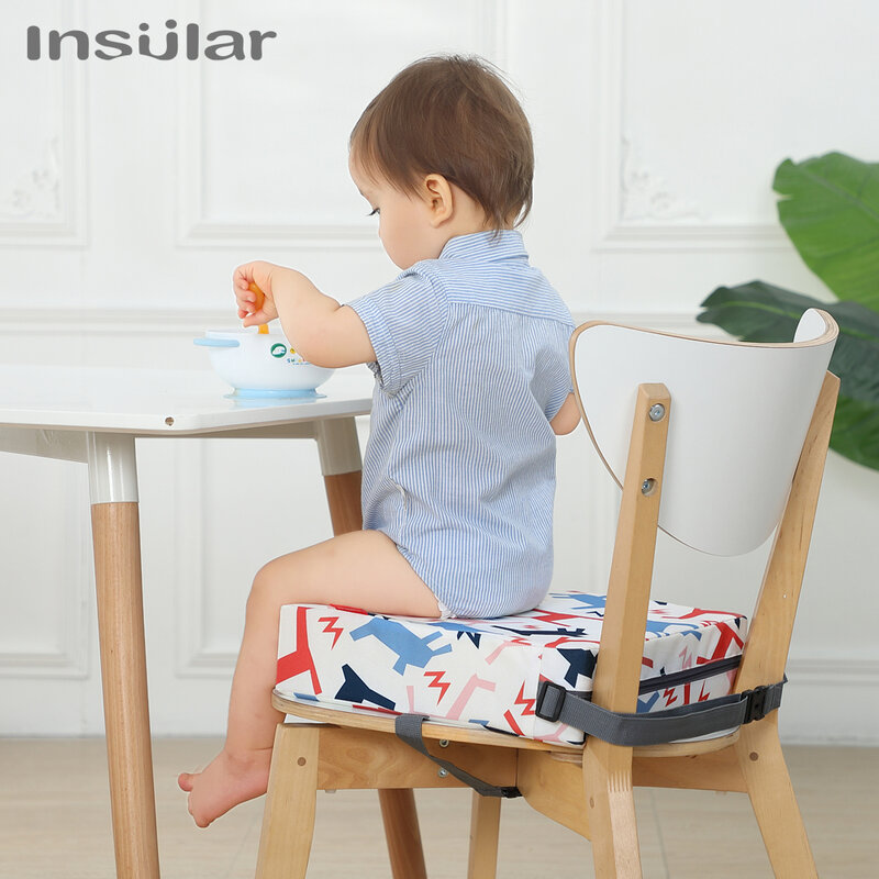 Children Increased Chair Pad Adjustable Baby Furniture Booster Seat Portable Kids Dining Heighten Cushion Pram Chair Removable