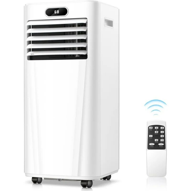 ZAFRO 10,000 BTU Portable Air Conditioners Cool Up to 450 Sq.Ft, 4 Modes Portable AC with Remote Control/2 LED Display/24Hrs Tim