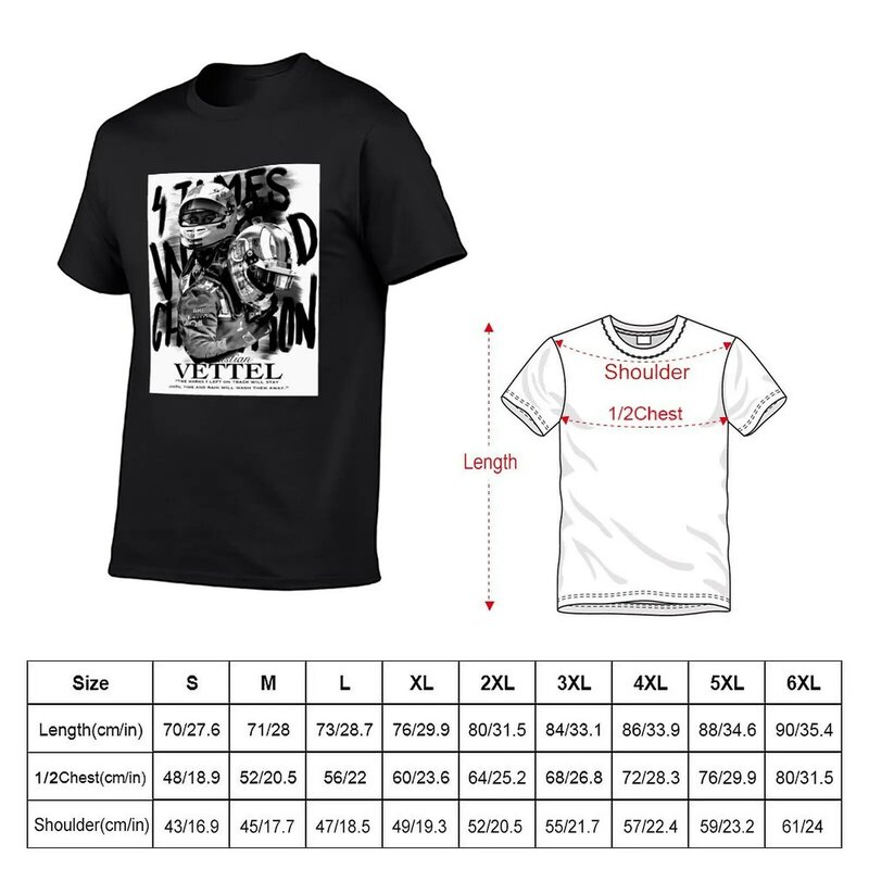 T-shirt imprimé Sebastian Vettel pour hommes, sweat-shirt noir, vêtements mignons pour garçons, animal