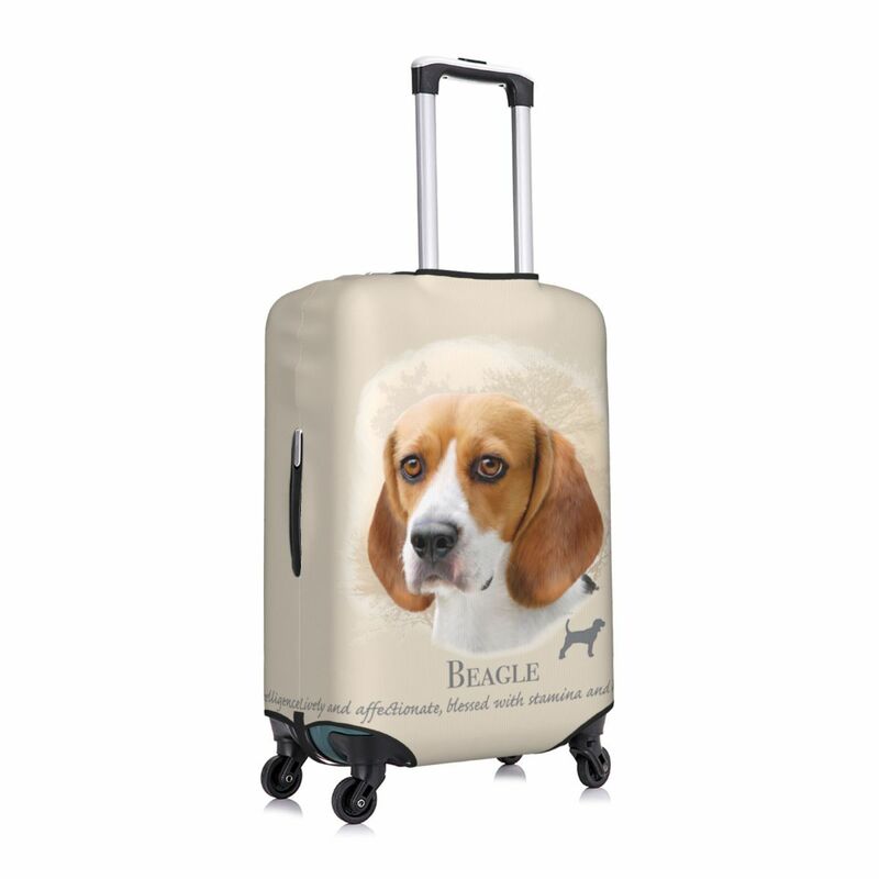 Personalizado Beagle Dog Travel Bagagem Capa, Tampa Da Mala Lavável, Protetor Animal Fit, 18-32"