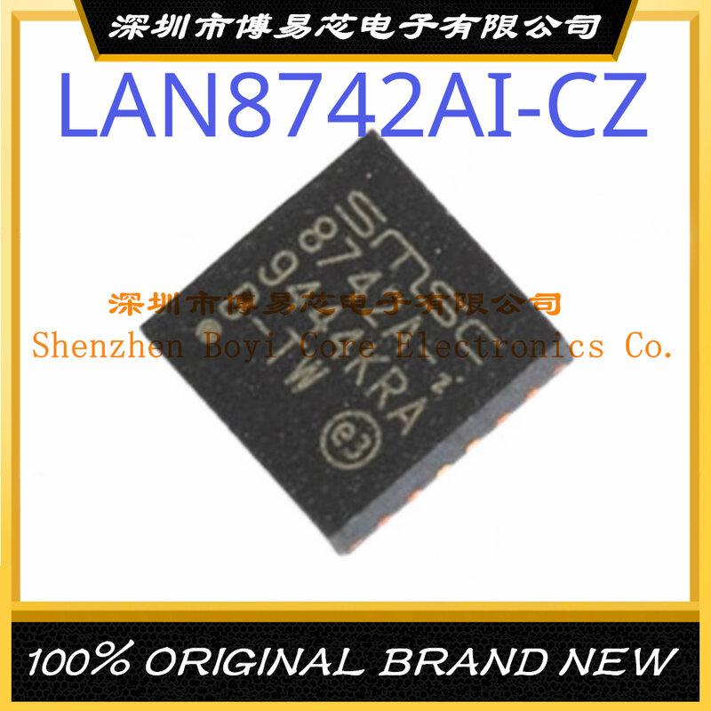 Paket LAN8742AI-CZ SQFN-24 Chip IC Ethernet asli baru