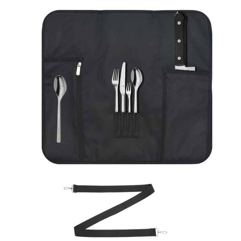Knife Bag Nylon Chef Roll Bag with 8 Pocket for Kitchen Accessories Portable Knives Case Holder