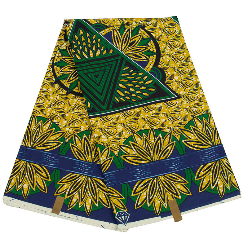 Ultimo tessuto 100% cotone tessuto ankara per feste nigeriane di alta qualità materiali per stampa a cera reale africana 6 metri