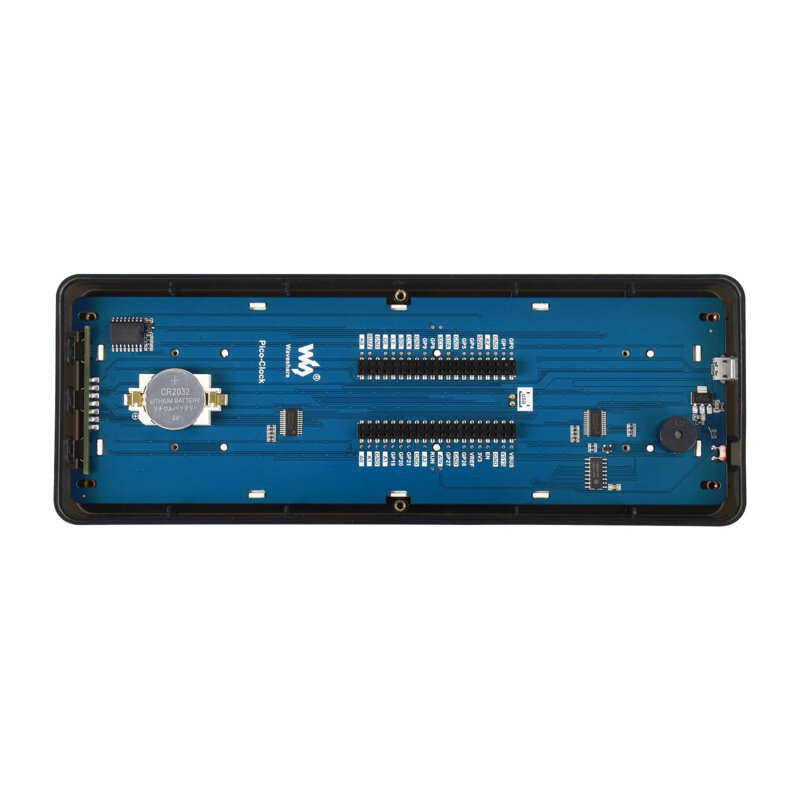 Waveshare-reloj electrónico rectangular para Raspberry Pi Pico, preciso RTC, multifunciones, dígitos LED, código abierto, Programable