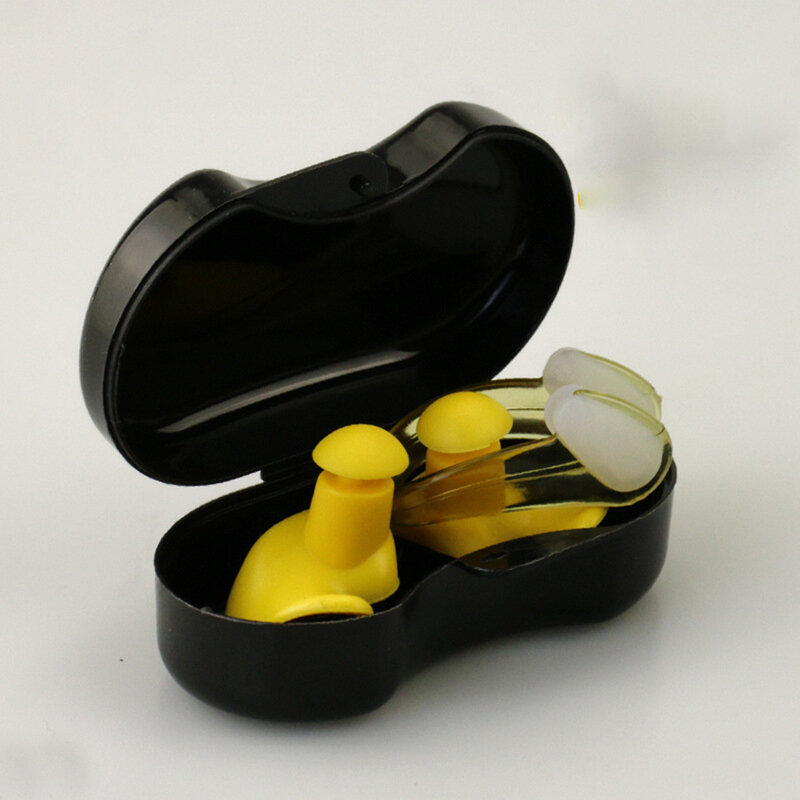 Затычки ушные для плавания силиконовые беруши водонепроницаемые спиральные беруши для дайвинга + зажим для носа защита от звука беруши
