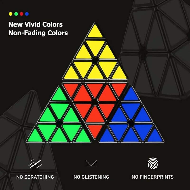 YJ GuanLong 부드러운 피라미드 매직 큐브, 교육용 3x3 속도 큐브, 삼각형 4 축 사면체 퍼즐, 어린이 장난감