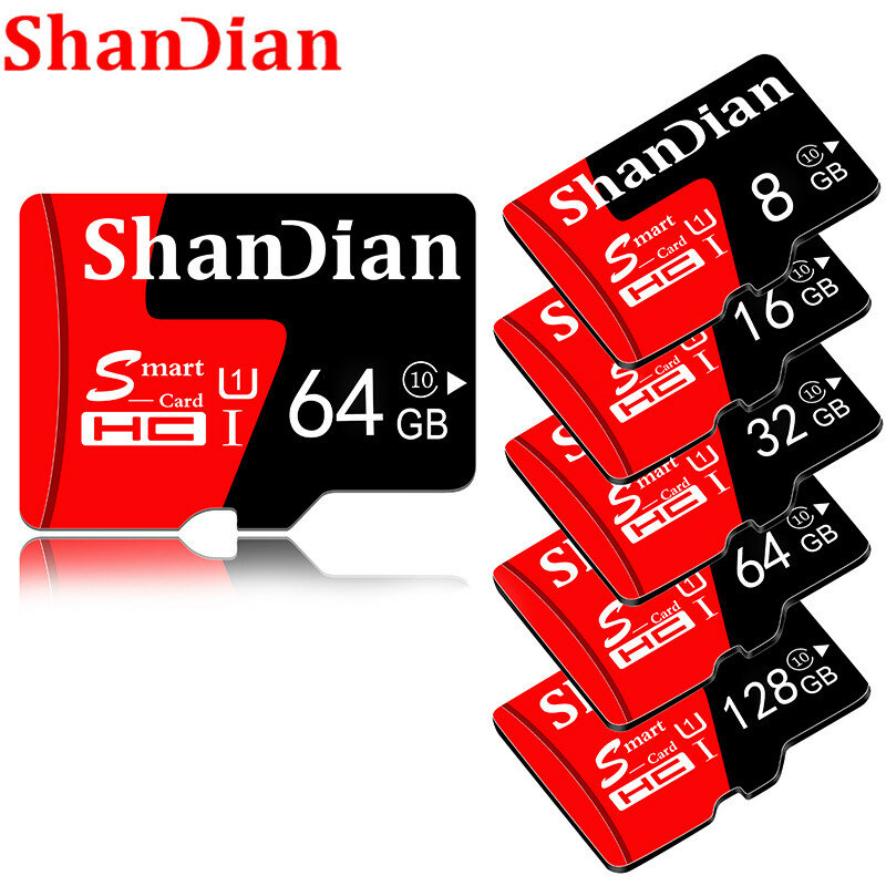 Carte mémoire SD intelligente pour smartphone et appareil photo, capacité réelle, 16 Go, 8 Go, 64 Go, 32 Go, XC, HC, classe 10, lecteur flash TF