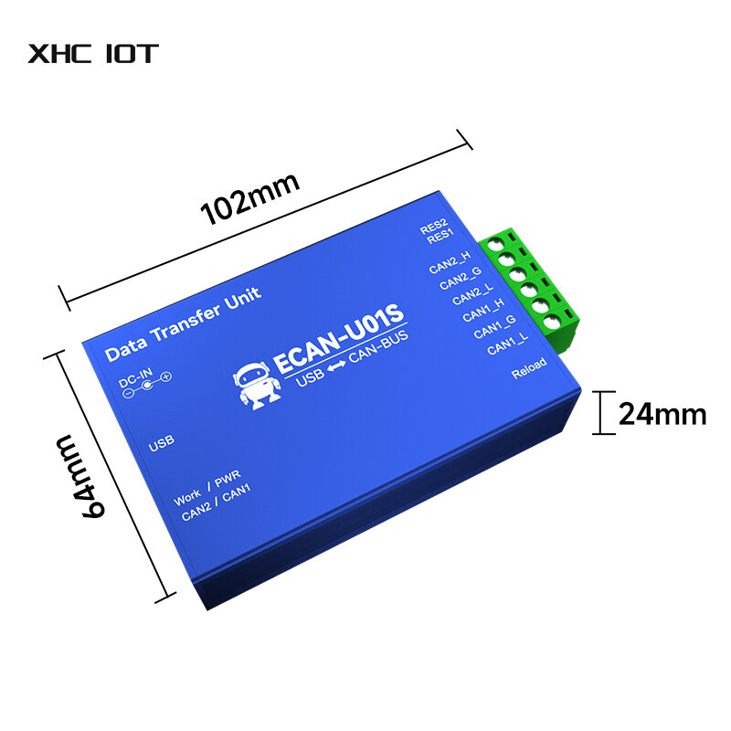 Konwerter CAN na USB Debugger CAN2.0 XHCIOT ECAN-U01S Analizator magistrali CAN-BUS Dwukierunkowy 2-kierunkowy transceiver Przenośny przekaźnik