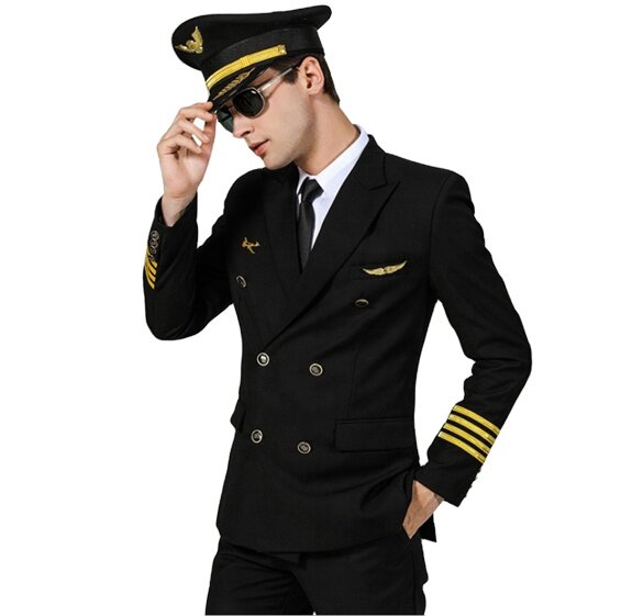 Kustom fashion kualitas tinggi seragam pilot maskapai kustom pramugari maskapai
