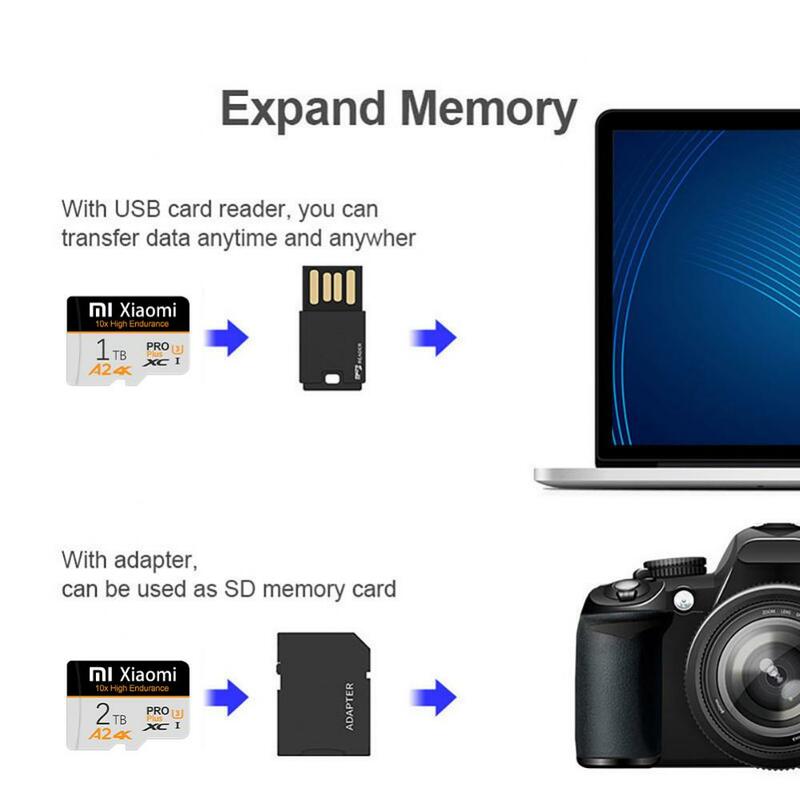 การ์ดหน่วยความจำ Xiaomi 2TB ความเร็วสูง1TB 512GB 256GB Class 10 Micro TF SD Card 1TB SD Memory Card 1TB SD สำหรับ Nintendo SWITCH phone/ Ps4