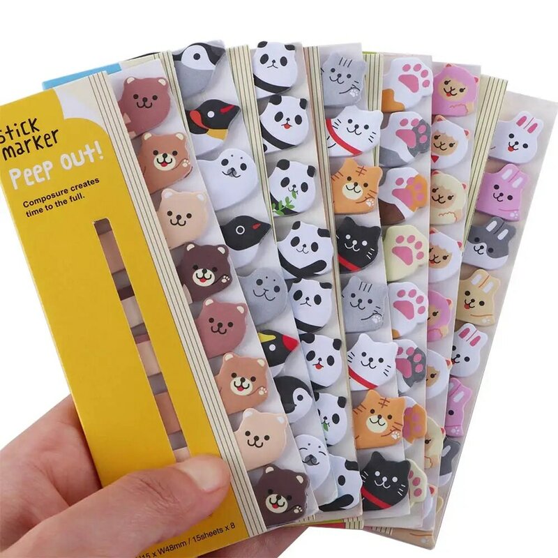 Kawaii Penguin Cat Panda Memo pad Sticky Notes Index Posted Planner cancelleria per studenti forniture per ufficio scolastico