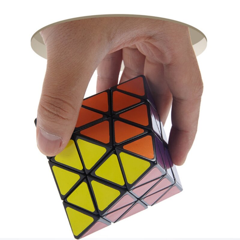 LanLan 8-osiowy Octahedron 3x3 Face Turning Octahedron Magic Cube Black Puzzle Zabawka edukacyjna Specjalne puzzle Cube Toys