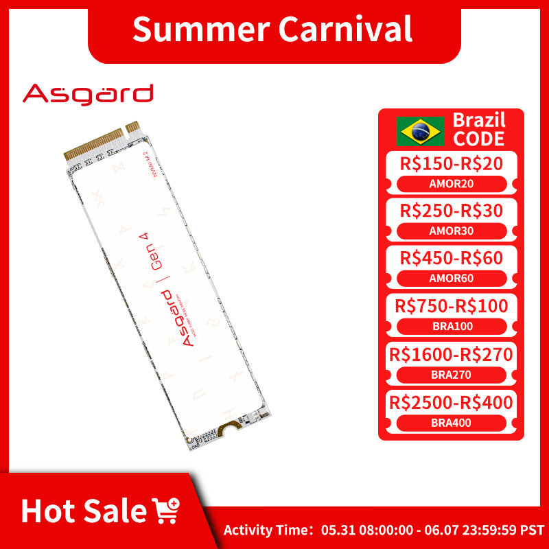 Asgard-unidad de estado sólido M.2 SSD NVME PCIe AN4 + 512GB 1TB 2TB, disco duro interno 2280 para caché de portátil