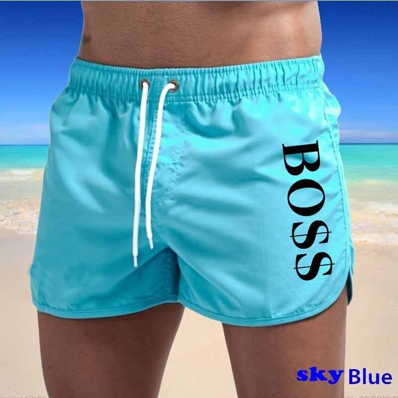 Pantalones cortos de secado rápido para hombre, bañadores sueltos informales finos para surfear en la playa, Verano