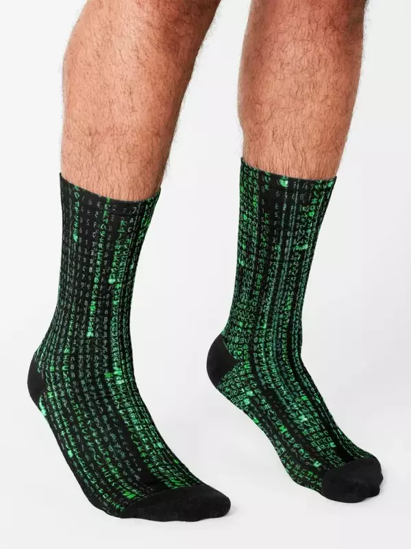 HD Matrix Digital Rain Socks caviglia kids luxe Boy Socks donna