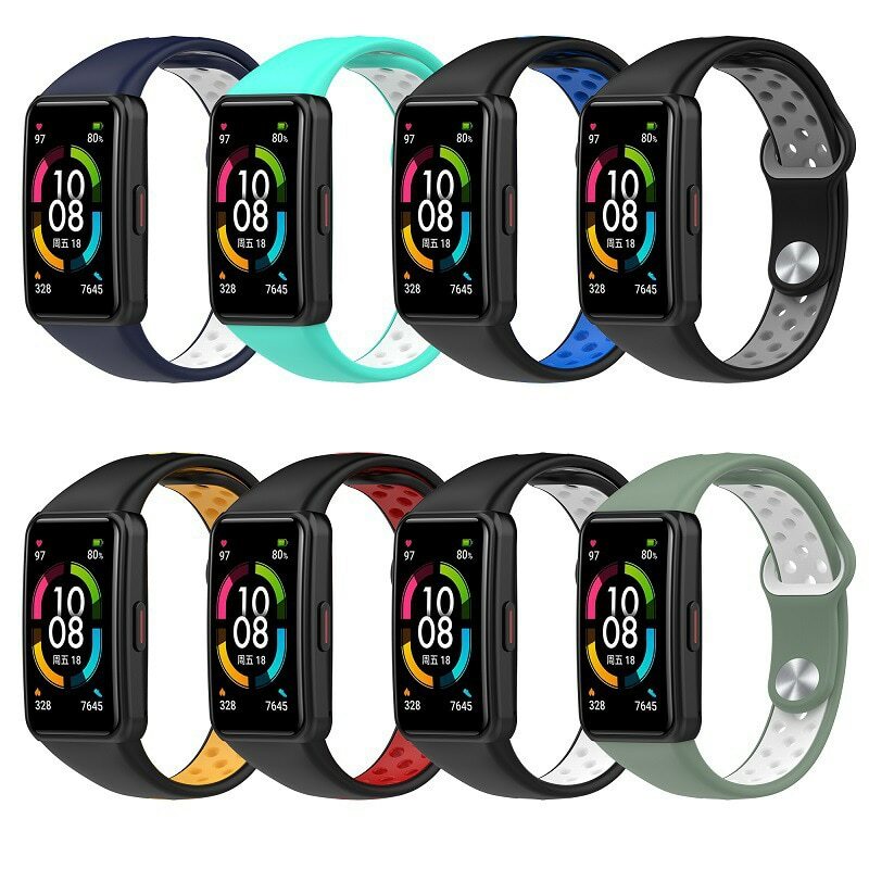 Silicone Strap For Huawei Band 6 huawei band6 Pro Smartwatch Replacement correa Breathable Sport bracelet Honor Band 6 Strap