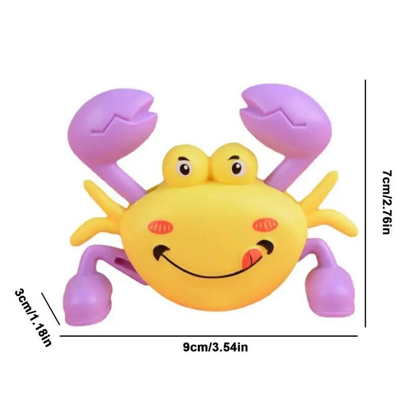 Mały krab nakręcany animowany zabawkowy Model kraba dla dzieci interaktywna zabawka edukacyjna do szkoły w ogrodzie domowym