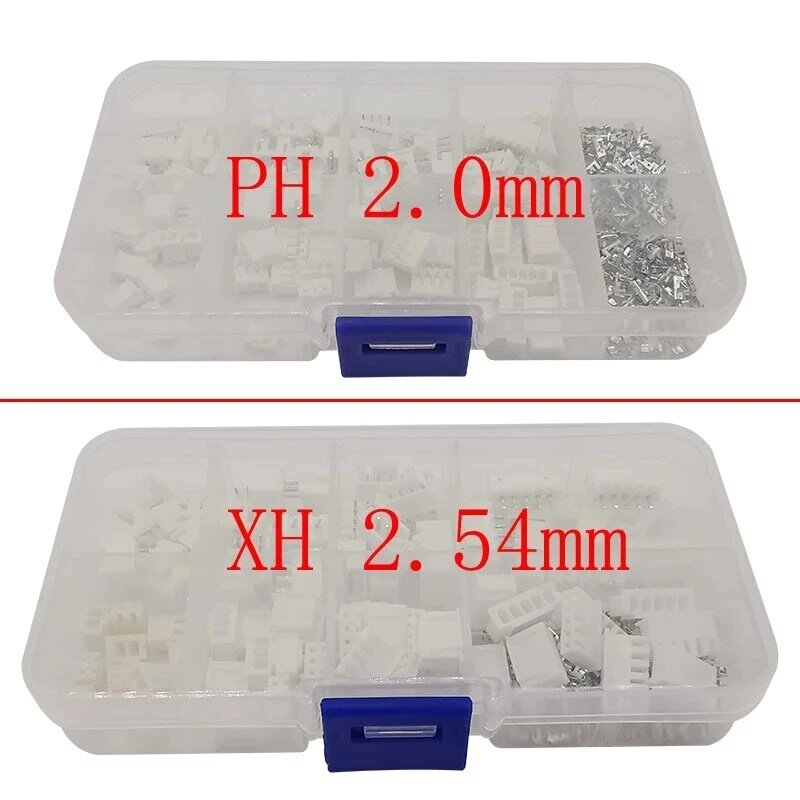 230 قطعة/المجموعة XH2.54 2.54 مللي متر/PH2.0 2.0 مللي متر الملعب محطات أطقم موصلات 2Pin 3Pin 4Pin 5Pin PH أطقم موصل من نوع جيه إس تي سلك محول