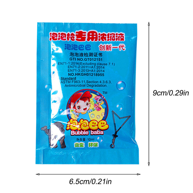 Recambios de burbujas de jabón líquido, accesorios para pistola de burbujas de agua, 100ml, 10 unidades por paquete