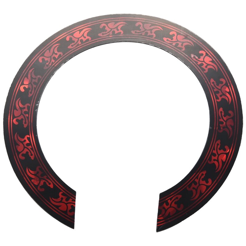 1 Pcs Klankgat Rozet Decal Sticker Met Rode Patroon Voor Akoestische Klassieke Gitaar Onderdelen Vervanging