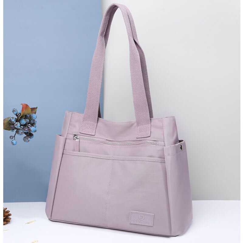 Bolso de mano portátil para mujer, bolsa grande de almacenamiento, informal, a la moda