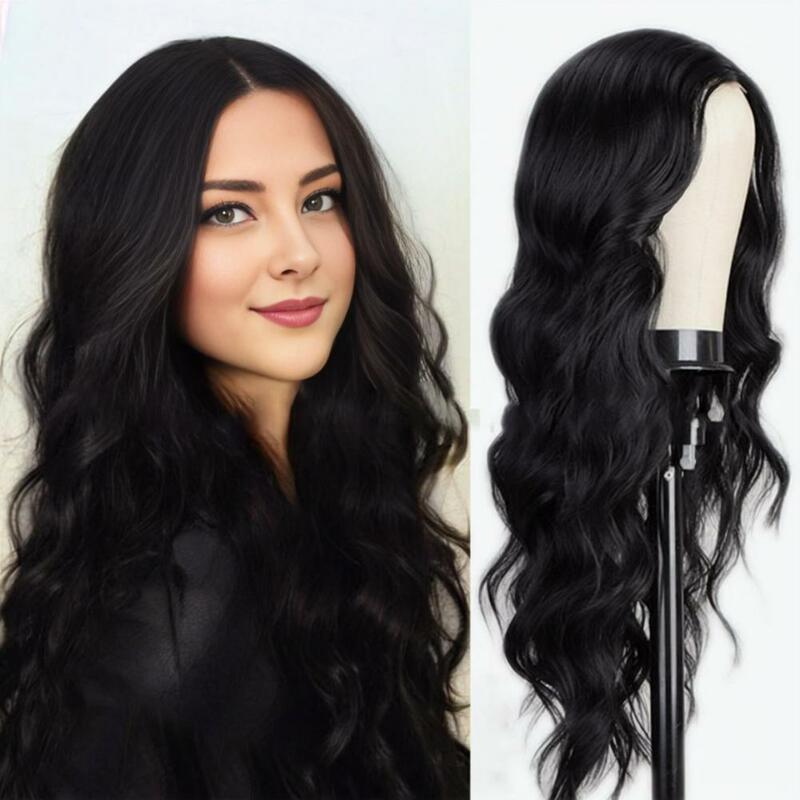 New selling wig female long curly hair big wave synthetic high temperature silk mechanism wig set