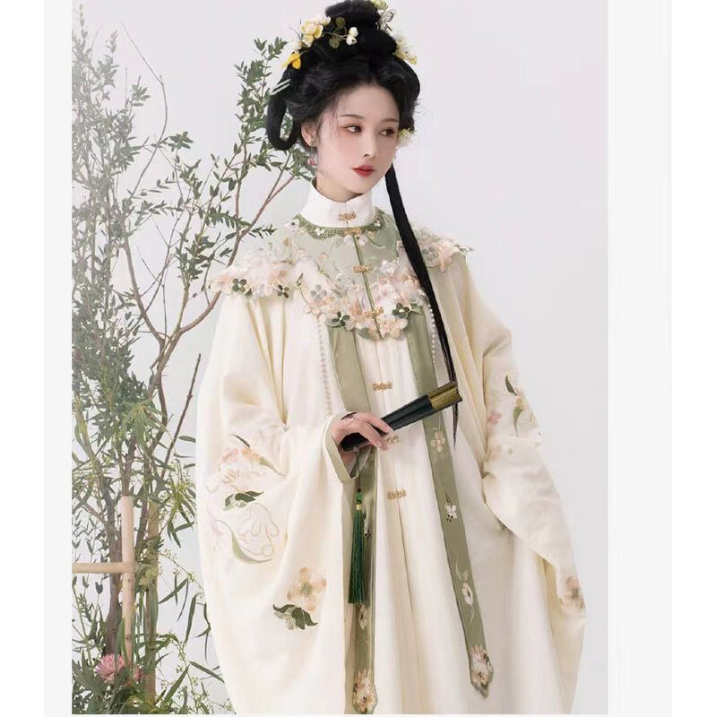 2024 Chinese Hanfu Women Carnival Cosplay Costume Ancient Traditional Hanfu Print Dance Embroidery Robe Horse Face Skirt Suit