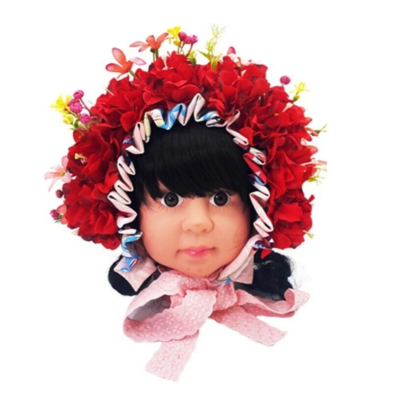 Simulazione fotografica per neonati Fascia per capelli con fiori Puntelli per foto Accessorio per foto per bambini