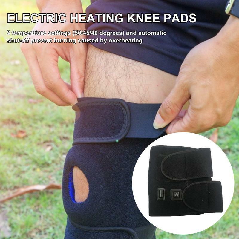 Podgrzewany elektrycznie ochraniacze na kolana z możliwością automatycznego wyłączania, mała poduszka elektryczna podkładka na kolano do ładowania USB z 3 materiałami do ogrzewania