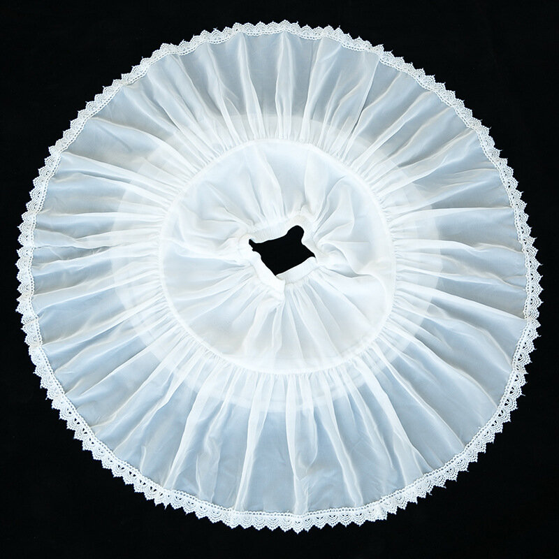 Enagua de crinolina de encaje para debajo de la falda, vestido de aro, jaula de cuerpo blanco ajustable, 2024