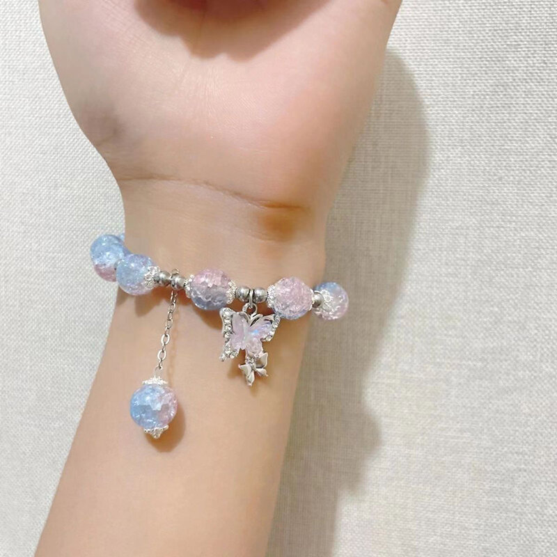 1pc Mode Schmetterling Armband Perlen Kette Armband bunte Perlen Armband für Frauen Schmuck Party Geschenk zubehör