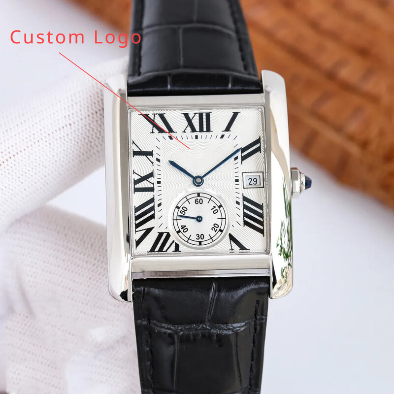 Relógio de aço inoxidável impermeável para homens e mulheres, movimento de quartzo importado de couro, nova moda elegante