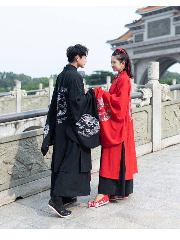 Hanfu bordado para hombre, ropa clásica tradicional de espadachín, vestido Hanfu, traje de La Dynasty Han, traje de pareja Kimono Tang