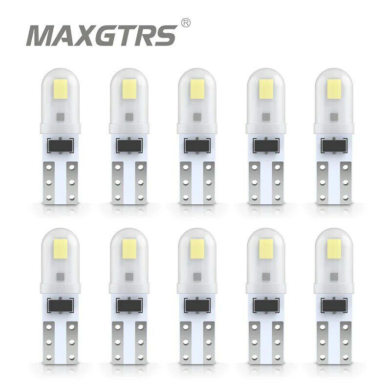 Ampoule LED T5 pour éclairage intérieur de voiture, 10 pièces, W3W, W1.2W, Canbus, Prada, indicateur de saisi, Wedge, Auto TingLamp, 12V/24V