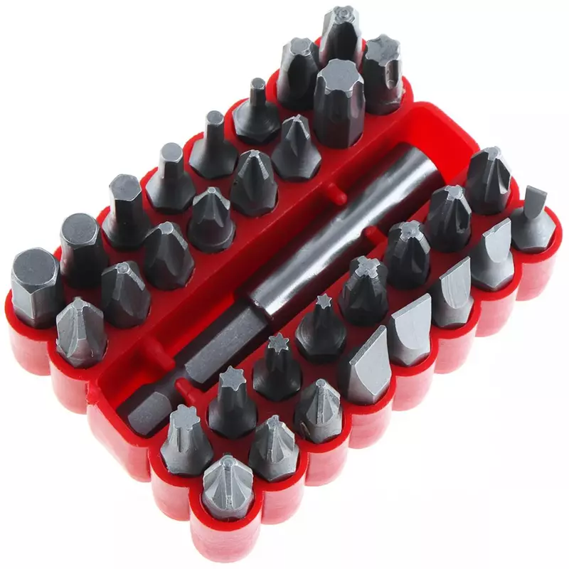 Набор насадок для электрической отвертки, комплект из 33 портативных шестигранных отверток с тремя и четырьмя зубьями и цветами сливы