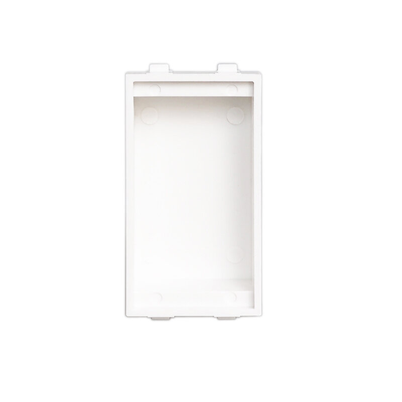 Modul Isi Ulang Kosong 23X36Mm Slot Ruang Soket Colokan Kosong Warna Putih untuk Panel Pelat Muka Dinding