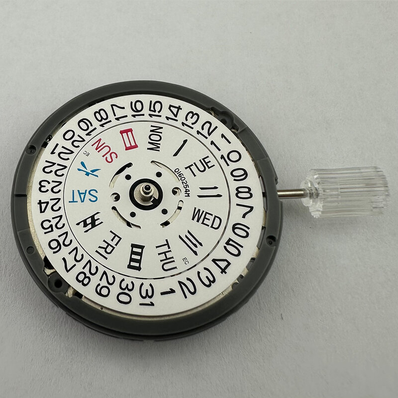 Movimiento mecánico NH36A, calendario blanco de alta precisión en chino e inglés, corona de 3 en punto, piezas de repuesto