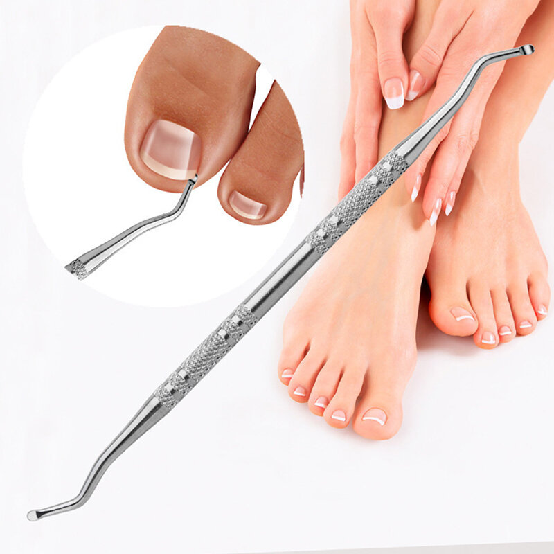 2Pcs Gancho Engrown Double Ended Engrown Toe Correção Lifter Arquivo Toe Nail Care Foot Care Tool Manicure Pedicure Toenails