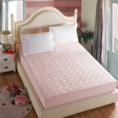 Engrossar acolchoado colchão capa king queen acolchoado cama equipada folha de cama anti-bactérias colchão topper almofada de cama permeável ao ar