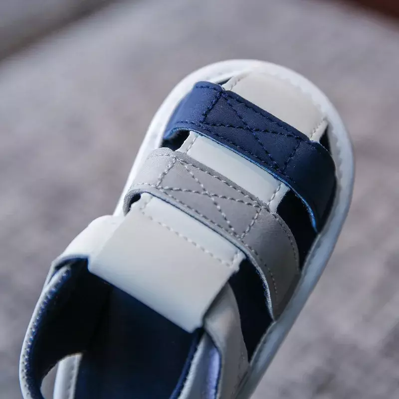 Сандалии дышащие для новорожденных, мягкая нескользящая подошва, повседневная обувь для начинающих ходить, лето 2024