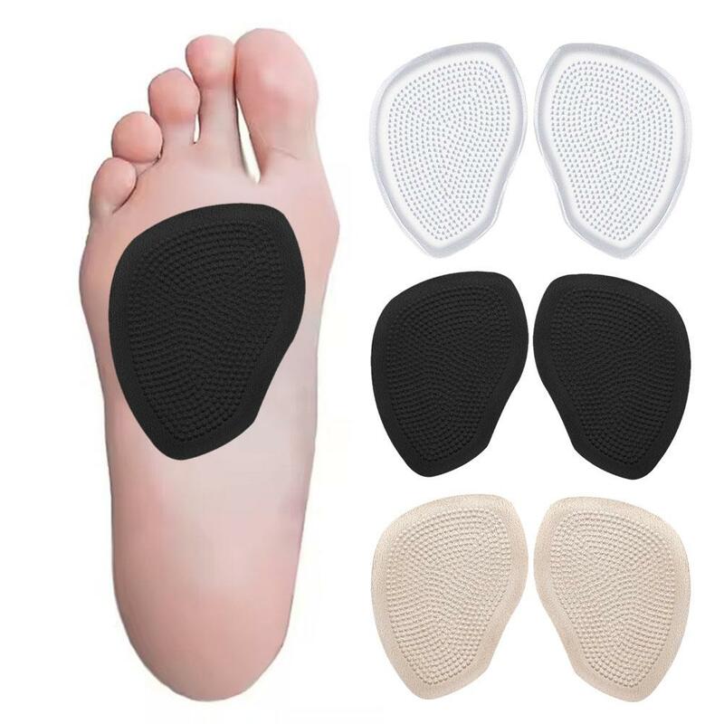 2pcs/Set Wear-resistant Forefoot Soft Inserts Foot Bone Particles Massage Shock-absorbing Half Size Pads Adhesive High Heels